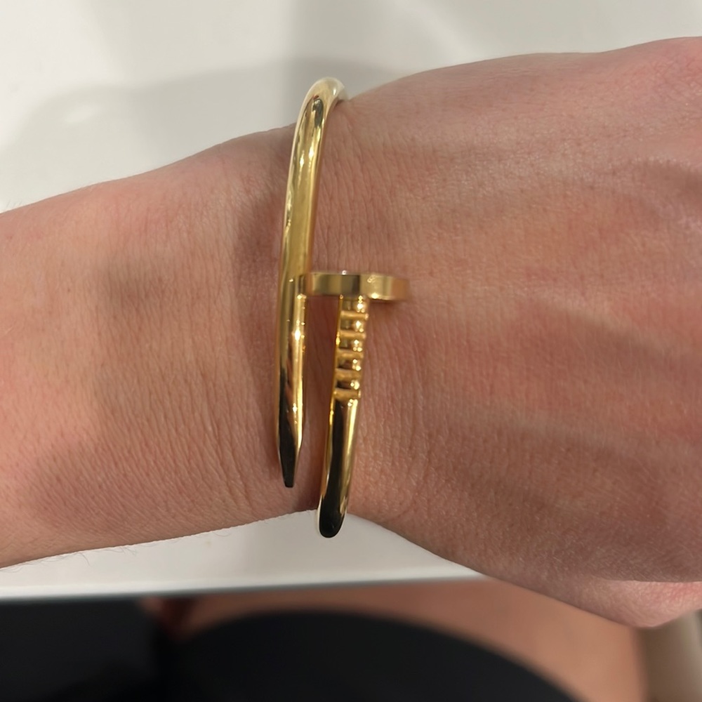 Faux Cartier Nail Bracelet.